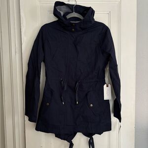 NEW with Tags! Blu Pepper Anthropologie Dark Blue Hooded Utility Jacket